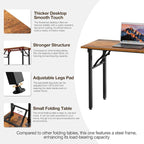 TEMI Long Computer Desk Folding Table - Image 6