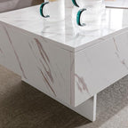 COSVALVE 41" Marble White Cool Coffee Table - Image 6