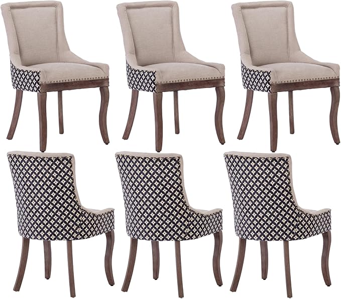 Modern Dining Chairs Set of 6, High Back Dining Chairs Side Chairs by MZDOO