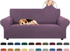 Stretch Loveseat Couch Cover, 2 Cushion Couch Slipcover, Dark Purple | 1-Piece by KEKUOU