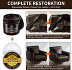 Leather Recoloring Balm with 100ml Mink Oil, Dark Brown Leather Repair Kit and - Image 2