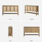 SICOTAS 55" Cherry Sideboard Buffet Cabinet - Image 9