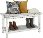 Country Cottage 36-Inch Farmhouse Entryway Bench by AlaterreFurniture