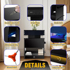 Nightstand with Induction Light & Side Charging Station, Modern Bedside Table - Image 7
