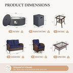 UPHA 7 Pieces Patio Furniture Set - Image 2