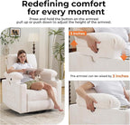 Rocking Chair Nursery with Adjustable Armrests, Electric Glider Recliner - Image 3