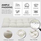 3 Pcs Wicker Chair Cushions Patio Loveseat Chaise Cushion Set - Image 3
