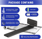 Goovilla Shelf Bracket, Heavy Duty Floating Shelf Brackets 10 inch Long - Image 6