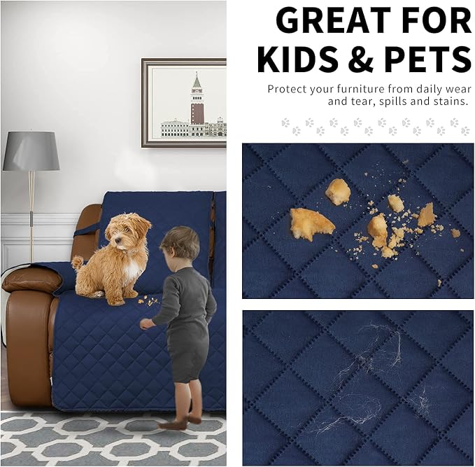 Easy-Going Oversized Loveseat Recliner Cover, Reversible Couch Cover - Image 8