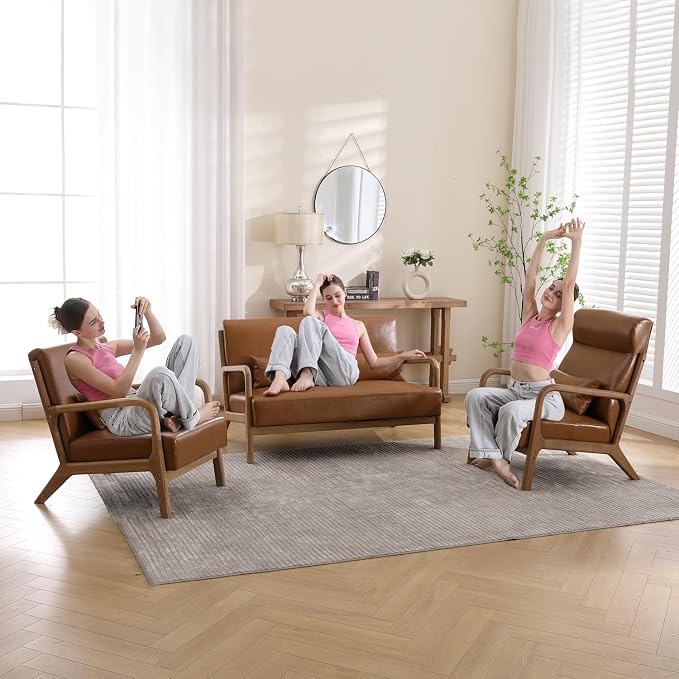 INZOY Mid Century Modern Accent Chair - Image 11