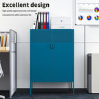 Blue Metal Storage Cabinet - Image 6