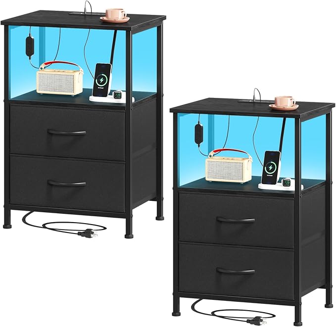 Somdot Nightstands Set of 2, End Tables by Somdot