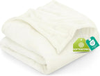 Utopia Bedding Ultra Soft Fleece Bed Blanket Twin Size Ivory | Microfiber Plush by UTOPIABEDDING