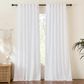 RYB HOME Farmhouse Boho Linen Sheer Curtains 90 inches Long by RYBHOME