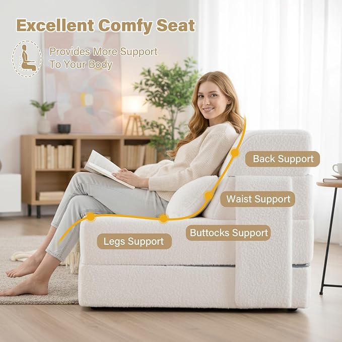 Tiita Convertible Folding Sofa Bed Twin Size - Image 4