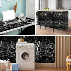 Arthome Black Marble Contact Paper, 15.7"x393" Self Adhesive Wallpaper - Image 5
