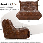 Hobestluk Giant Bean Bag Chair Lazy Floor Sofa, Memory Foam Fireside Sofa - Image 2