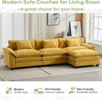 Oprisen 120" Modular Sectional Sofa, Comfy Cloud Couch Sectional Sofa - Image 7