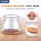 VIUME 24 Pcs Chair Leg Floor Protectors - Image 8