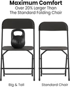 Flash Furniture Hercules Series Big & Tall Stackable Plastic Folding Chairs - Image 6