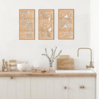 IARTTOP Tropical leaf Wood Wall Decor Framed Palm Monstera Leaves Wooden Wall - Image 3