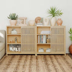 Bamboo Bathroom Cabinet, Side Storage Organizer Cabinet - Image 6