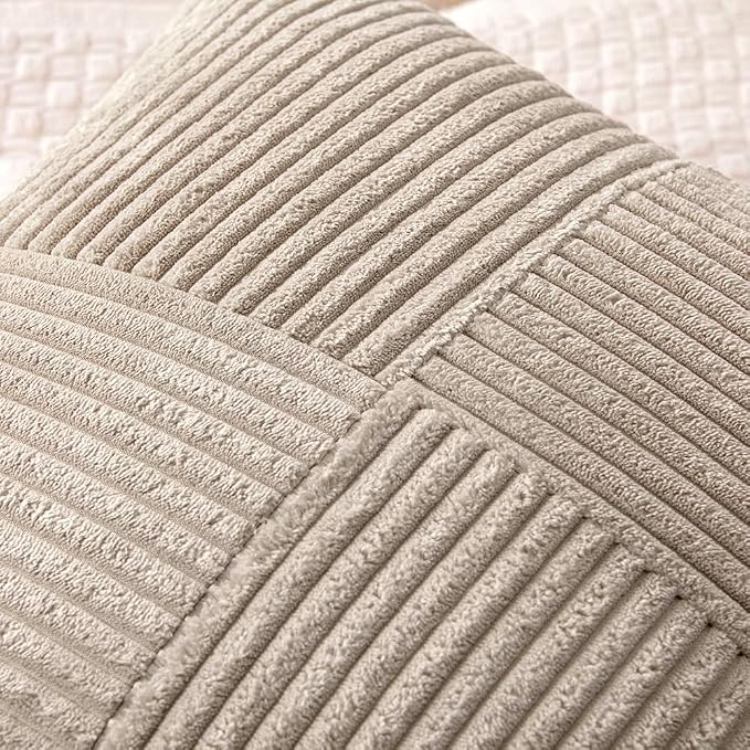 MIULEE Taupe Decorative Throw Pillow Covers - Image 2