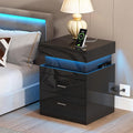 ChooChoo LED Nightstand with Charging Station, Smart Night Stand with Sliding by ChooChoo