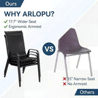 Arlopu 5 Piece Outdoor Patio Dining Set, Porch Furniture - Image 3