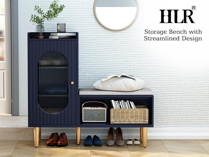 HLR Storage Bench Set of 2, L-Shaped Storage Cabinet - Image 5
