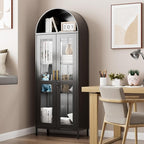 72.83'' Tall Metal Arched Bookcase - Image 6