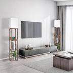 RUNTOP Floor Lamp with Shelves, Shelf Floor Lamp with Wireless Charger & 2 - Image 6