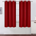 Red Bedroom Blackout Curtains/38 x 63 Inch Long/Set of 2 Curtain Panels/Thermal by Lemomo