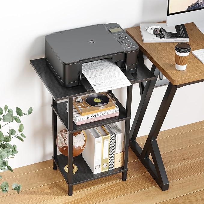 Asgolion Tall End Table with Charging Station, Skinny Nightstand with USB Ports - Image 7