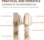 WoodsWhisper Full Length Mirror Coat Rack Solid Wood Floor Mirror 66"x12" Full - Image 7