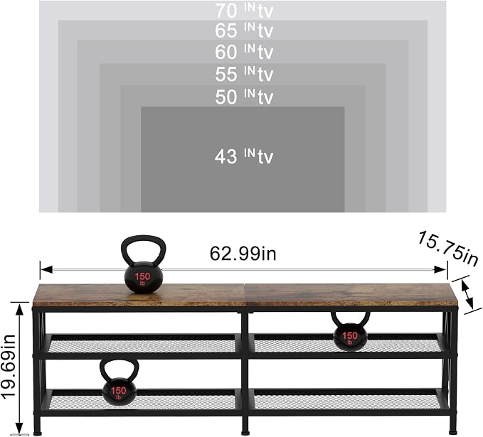 TV Stand for TVs up to 70 Inch, Entertainment Center for Living Room - Image 4
