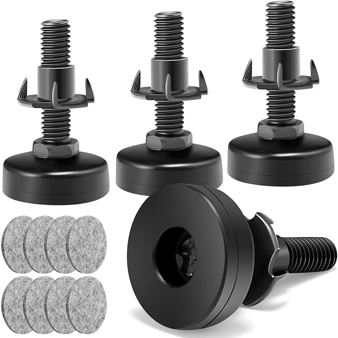 NANMOTUE Leveling Feet Adjustable Furniture Feet, 3/8'' UNC Thread Furniture by NANMOTUE