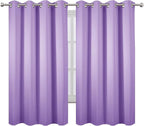 Lavender Blackout Curtains 66 x 63 Inch Length/Set of 2 Curtain Panels/Thermal - Image 2
