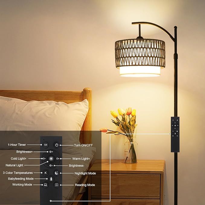 eyassi Floor Lamps for Living Room, Arc Standing Lamp - Image 6