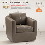 COLAMY 360° Swivel Accent Chair Set of 2 - Image 2