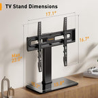 Perlegear Table Top TV Stand Mount, Universal Swivel TV Stand - Image 6
