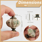 Ivory Pumpkin Knobs 12 Pack Ceramic Cabinet Knobs Vintage Drawer Pulls - Image 4
