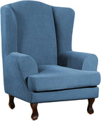 Turquoize Wingback Chair Covers 2 Piece Wing Chair Slipcover Stretch Slipcovers by Turquoize