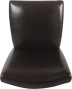 HomePop Parsons Upholstered Accent Dining Chair, Dark Brown Faux Leather - Image 7
