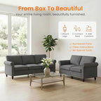Living Room Sofa Sets 2 Piece, Modern 3 Seater Sofa and Loveseat Couch Sets - Image 6