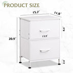 WLIVE White Night Stand, Small Dresser - Image 3