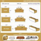 DREAMINGO Modern Minimalism Mustard Yellow Couch Cover Sectional Sofa Covers - Image 2