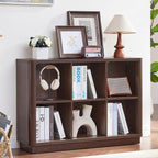 Joaxswe 6 Cube Storage Bookcase, Wood Floor Standing 2-Tier Bookshelf by Joaxswe