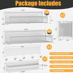 Magnetic Spice Rack for Refrigerator, 7 Pack 100% Metal Strong Magnet Shelves - Image 2