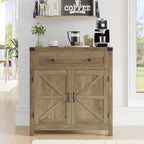 HOSTACK Coffee Bar Cabinet, Kitchen Storage Cabinet, Modern Farmhouse Buffet - Image 4